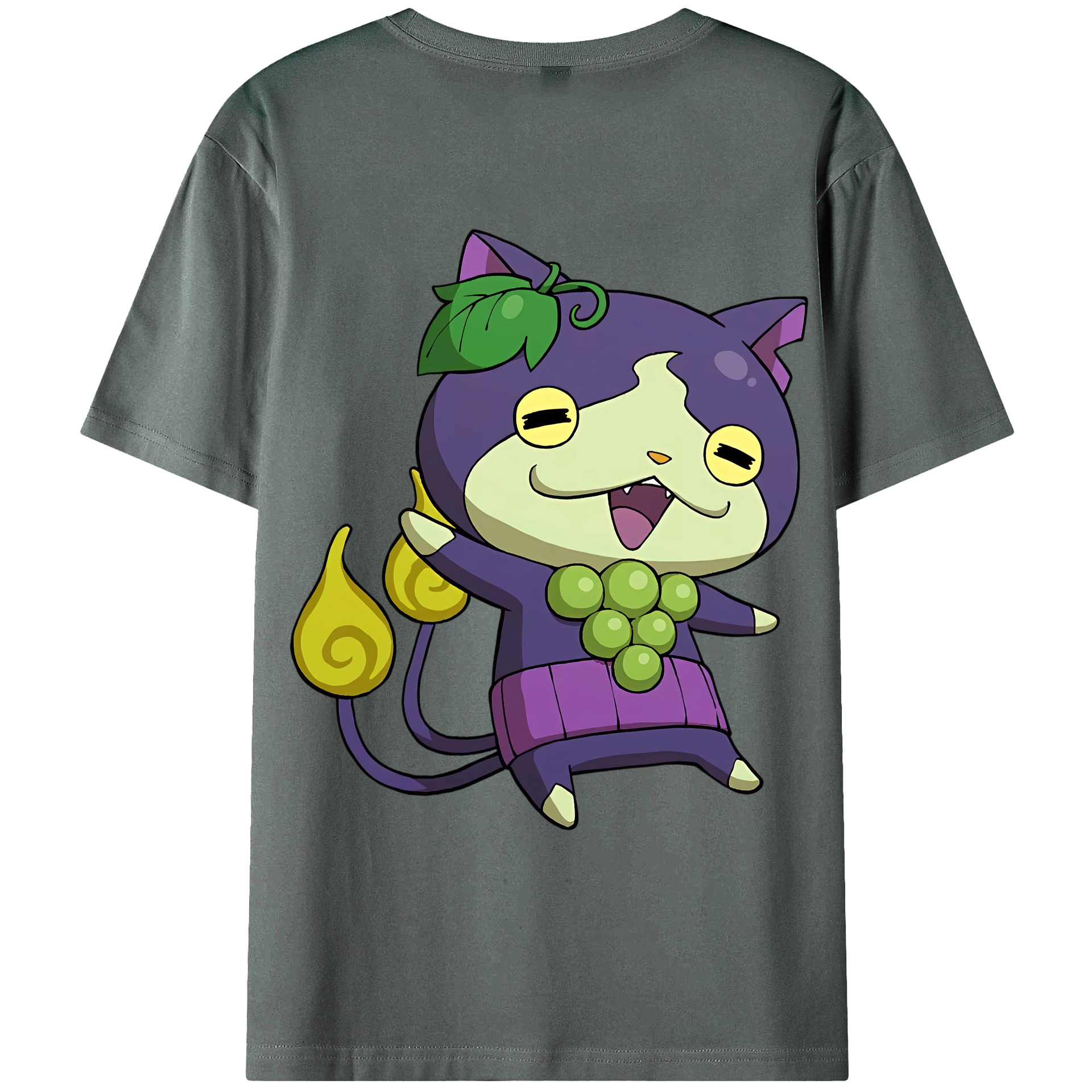 （画像用） 妖怪ウォッチ Yo-kai Watch 綿100％ メンズ半袖Tシャツ（バックプリント） 通気性